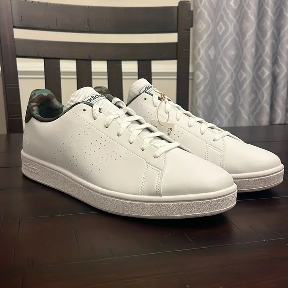adidas | Shoes | Adidas Advantage Base Shoes Sneakers New White Camo Gw9283  Mens Size 3 | Poshmark